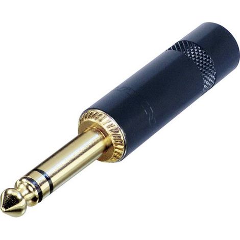 Rean AV NYS228BG Jack 6.35 mm Spina dritta Numero Poli (num): 3 Stereo Nero 1 pz.
