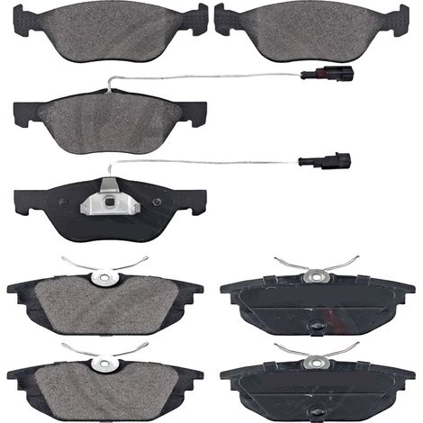 KIT PASTIGLIE FRENO ANTERIORI E POSTERIORI compatibile con FIAT PUNTO (199) / PASTIGLIE FRENANTI AUTO OEM FDB1467 FDB4353 FDB1946,FDB4325 / SOSTITUZIONE DIRETTA / BASSA POLVERE / SILENZIOSO