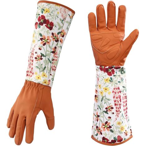Lange Gartenhandschuhe Damen Flexibler Schutz Mit Verstärkten Fingerspitzen Dornenfeste Gartenhandschuhe Für Gärtner, Arbeitskräfte, Landwirte, Arbeiten im Hof und im (1/5)