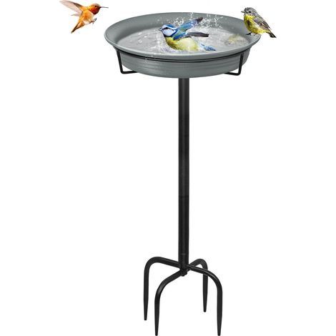 Vogelfutterhaus, robuster Stahl, 26,5 cm Schale, 90 cm Sockel, für den Garten (1/5)