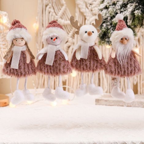 Angel - Decorative Feather Doll - Faceless Home Decoration Ornament - For Window Display Table Decoration - Pack Of 4 (1/5)