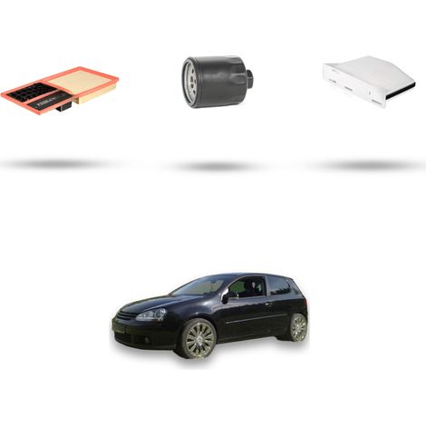 Kit tagliando 3 filtri compatibile con Vw Golf V (1K1,1K5,AJ5,5M1,521) 1.4 16v 59kw Dal 2006 Al 2009 (1/4)
