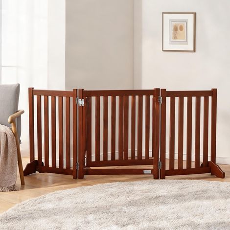 Barrière pour animaux pliable en MDF 205 x 30 x 60 cm (1/5)