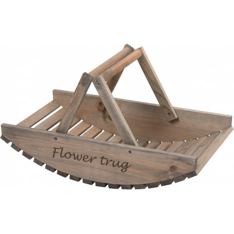 Panier cueillette de fleurs - L 28,1 x l 52,8 x H 12,2 cm - Marron - Livraison gratuite (1/3)