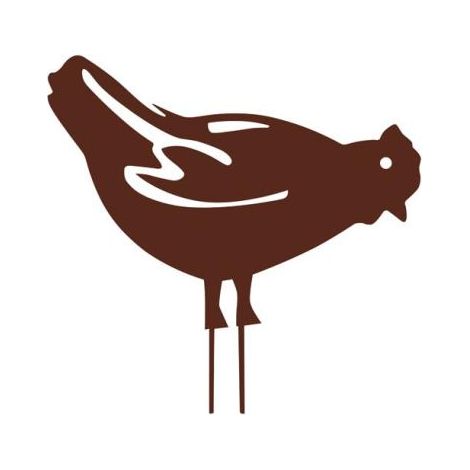 Figura gallina Louis Moulin hierro envejecido 28 cm decoración jardín