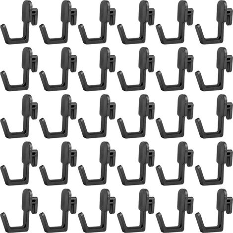 Ganchos de Clavija para Tablero Perforado 30 Piezas Hips Negro (1/5)
