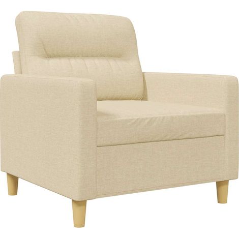 Fauteuil relax  Fauteuil Crème 60 cm Tissu (1/5)