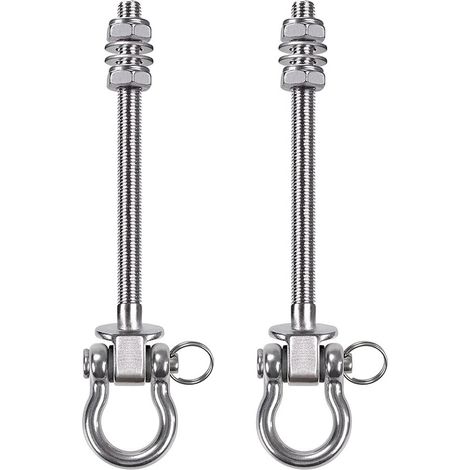 Crochet De Balançoire - Acier Inoxydable 304 - Roulement Intégré - Pour Poutres Bois Métal ≤15 cm - Lot De 2 (1/5)