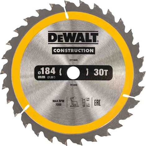 Portable Construction Circular Saw Blade 184 X 16Mm X 30T