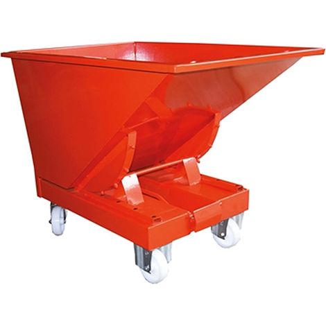 Benne roulante à déchet auto-basculante sur fourreaux - 1030 litres - SBA1100-R