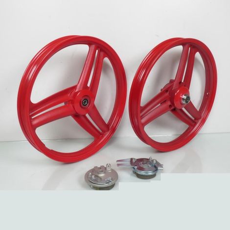 Jantes à bâtons rouge 17x1.6 pouces type Grimeca pour mobylette