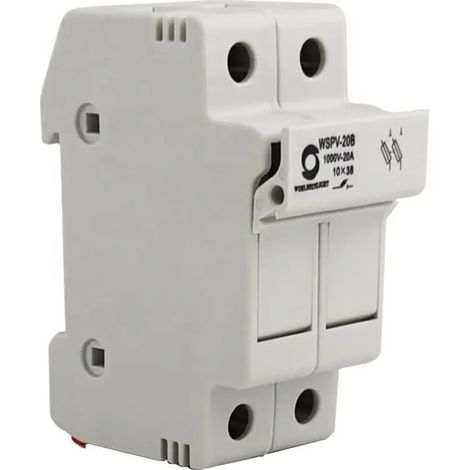 Portafusibles  10x38mm 1000V Máx 32A  Blanco   IluminaShop