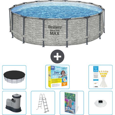 Bestway Bestway Steel Pro MAX Ronde - 488x122 cm - 8-pièces S526 (1/4)