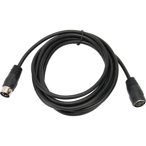 Câble d'extension MIDI 5 broches DIN mâle vers femelle pour piano électronique et guitare, 3 mètres, connexion stable (1/5)