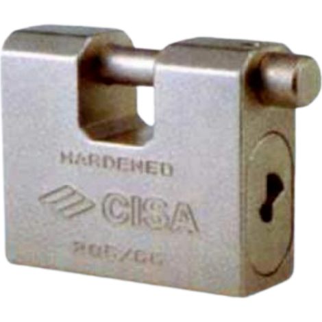 Lucchetto cisa corazzato cod  2855075 mm75 antitaglio blindato catena garage