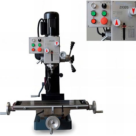 Perceuse fraiseuse métal D. 32 mm 230 V 750 W avec boite à engrenages - ZX32G - Métalprofi