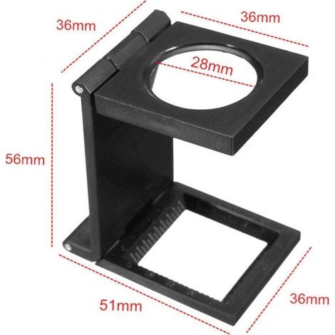Loupe de Table Compte-fils , Pliable Compteur de fils en métal , grossissement de 10x , loupe de lecture pour travail , bureau maison , réparation , hobby , artisanat , journaux,Loupe (1/5)