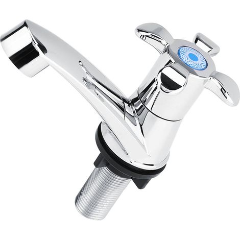 Robinet d'évier à eau froide en ABS, mitigeur lavabo salle de bain, robinet de cuisine G1/2, accessoire robinetterie, fleur design, 1 pièce. (1/5)
