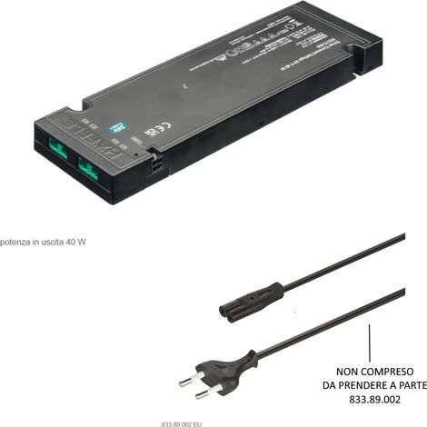 DRIVER PER LED 24Volt 40Watt HAFELE LOOX5 CON INGRESSO PER INTERRUTTORE/SENSORE 833.75.935