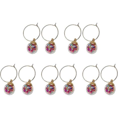 Lot de 10 étiquettes pour verres à vin avec anneaux, idéales pour les fêtes et célébrations à la maison. Étiquettes jaunes disponibles en 3 couleurs. (1/5)