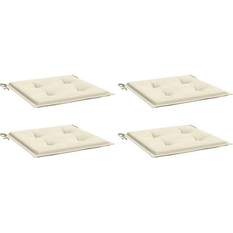 vidaXL Garden Chair Cushions 4 pcs Cream 40x40x3 cm Oxford Fabric (1/5)