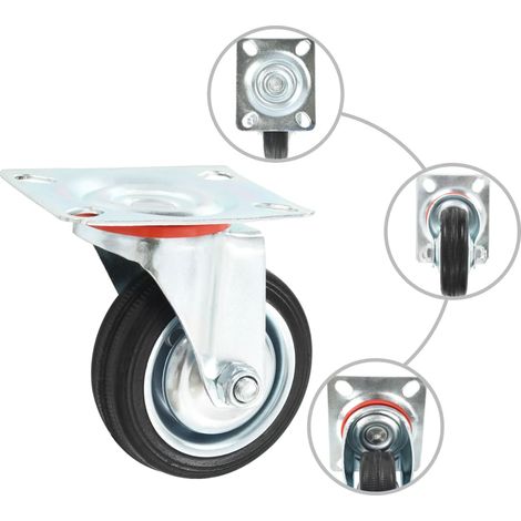 8 pcs Roulettes pivotantes 75 mm (1/5)