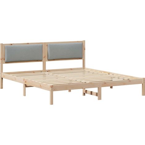 Maison Exclusive - Bettrahmen Hellgrau 180 x 200 cm Massives Kief