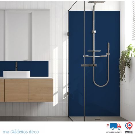 Panneau de douche : Bleu nuit nacré - Alu composite - 100 - 245 (1/3)