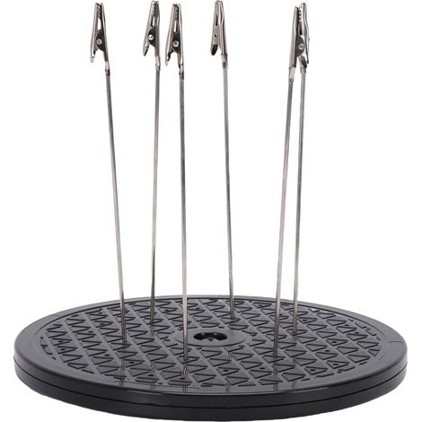 Plateau tournant pour peinture à l'aérographe, diamètre 19 cm, rotation à 360°, support avec 6 pinces crocodiles pour le modélisme