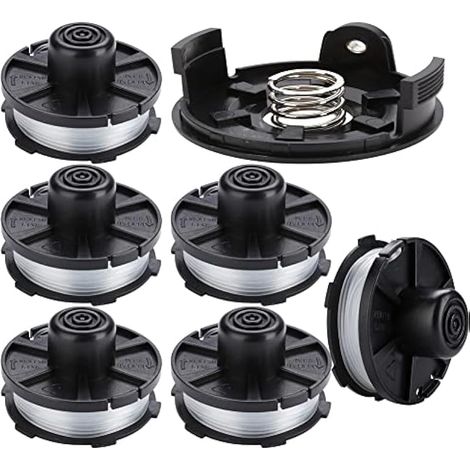 Carrete adecuado para desbrozadoras inalámbricas Makita DUR181, DUR141, DUR180Z y DUR181Z 196146-9 195858-1 (6 unidades)