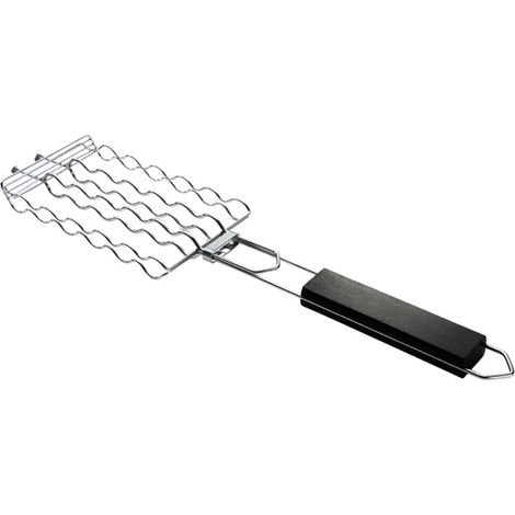Panier à grillades pour barbecue, 6 hot-dogs, support à saucisses en métal, support à pince pour pique-nique, ustensiles de cuisine (1/4)