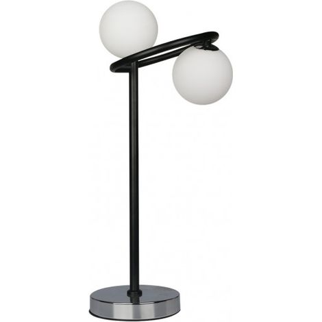 Lampada da tavolo Havana 2xg9 nero/cromo 50x21x23 cm