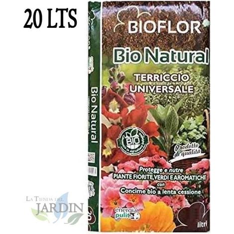 Terriccio per Rinvaso Piante Verdi e Fiorite 20 L Bioflor - Stimola la Crescita e Facilita l'enrooting (1/2)