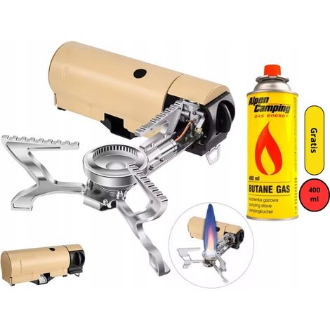 COCINA DE GAS PLEGABLE PARA TURISMO Y CAMPING, PARA CARTUCHOS, 2,6 KW