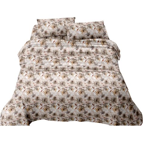 Completo Letto Lenzuola In Microfibra No Stiro Tinta Unita