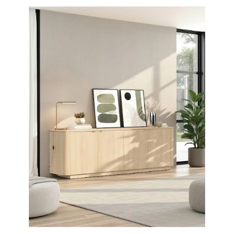 Buffet ADRIATICO 4 portes – Finition Chêne naturel (1/5)