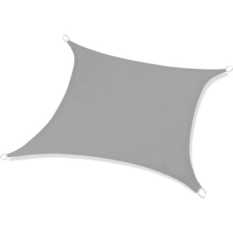 Jeffergarden Voile d'ombrage, voile d'ombrage UV pour le jardin et la piscine, voile d'ombrage extérieur imperméable, 2.53M, gris terre (1/5)