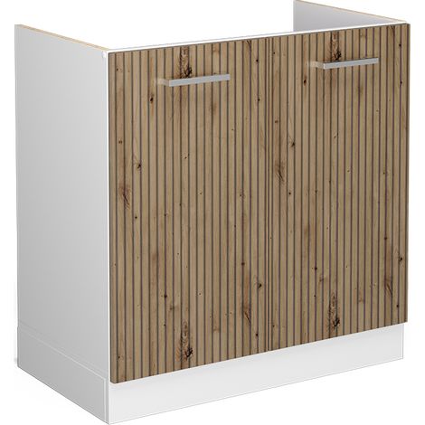 Spülenunterschrank R-Line, Artisan-Eiche, 80 cm ohne Arbeitsplatte, Vicco