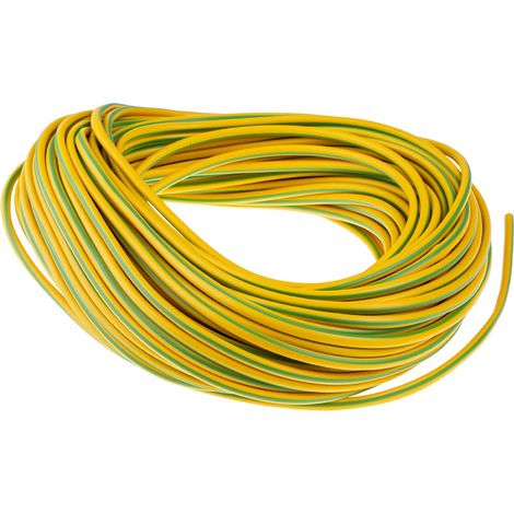 Gaine de protection 4mm RS PRO, Vert/Jaune en PVC, 30m ( Prix pour sachet de 30 Mètres )