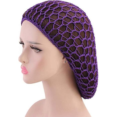 Bonnet en maille filet à cheveux pour femme, écharpe de sommeil de couleur unie, vert
