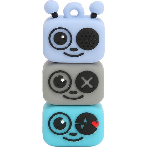 Clé USB 2.0 standard abeille cartoon PVC, 32GB bleu, mémoire flash portable amovible pour bureau professionnel. (1/5)