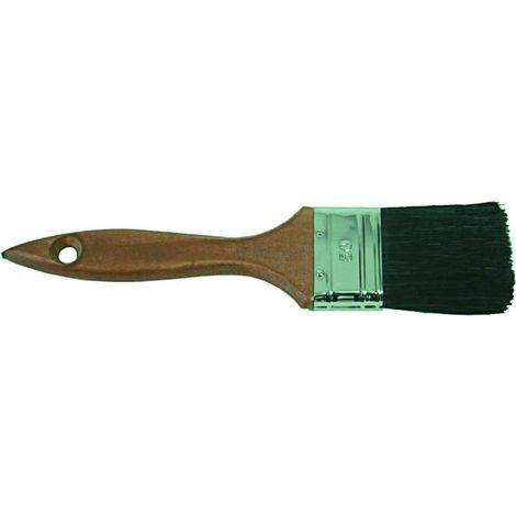 Pennellesse setola nera manico legno - 12 pz