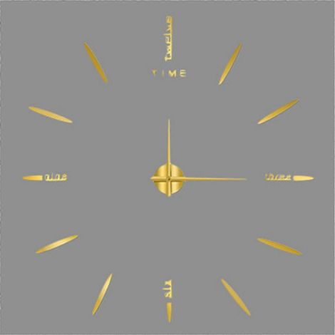 Grande horloge murale sans cadre à monter soi-même, horloge murale 3D en acrylique, silencieuse (sans tic-tac), idéale pour la décoration de la maison ou du bureau. (1/4)