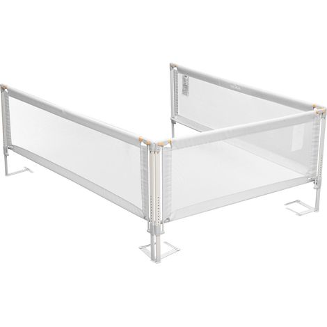 VEVOR Sponda 3 Lati per Letto per Bambini Lunghezza 2 m, Barriera per Lettino per Neonati con Tubo di Ferro Rinforzato, Tessuto Oxford, Altezza Regolabile 68-89 cm, per Materassi di Spessore 5-27 cm (1/5)