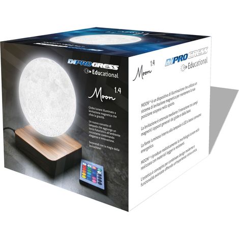 DIPROGRESS DP-MOON-14 lámpara de mesa Bombilla(s) no reemplazable(s) LED Blanco, Madera