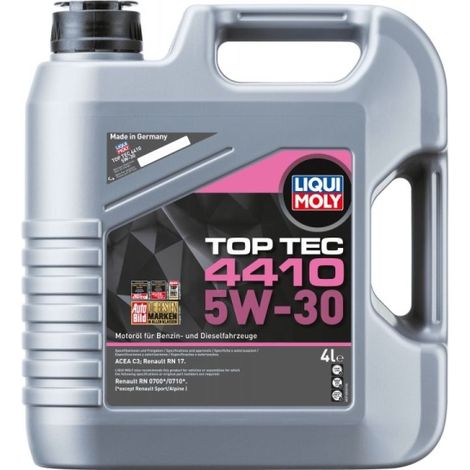 Aceite LIQUI MOLY 5W30 4L TOP TEC 4410/ C3/ RN17