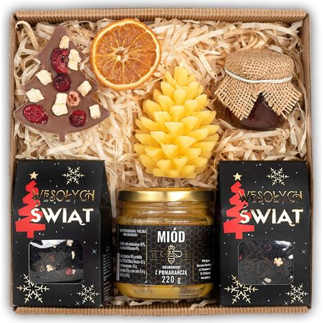 Regalo per il giorno di San Nicola: tè, candela, miele (1/5)