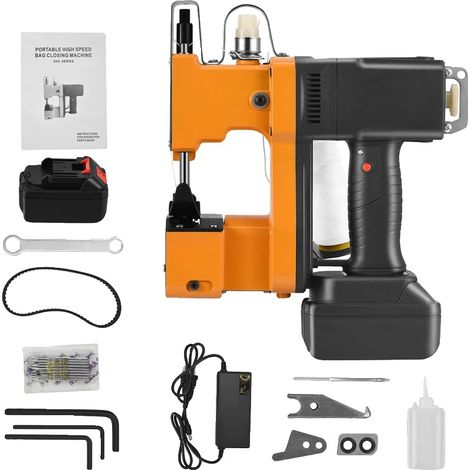 Machine à coudre, Portable, Fonctionnement électrique, batterie lithium, Argent (1/2)