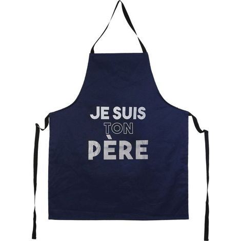 Tablier adulte en tissu Papa Bleu (1/2)