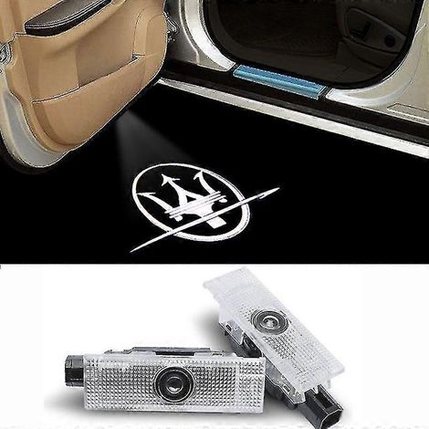 Éclairage d'accueil Maserati Ghibli Levante Quattroporte, projecteur laser LED, éclairage de porte avec logo, lampadaire, style D (1/2)
